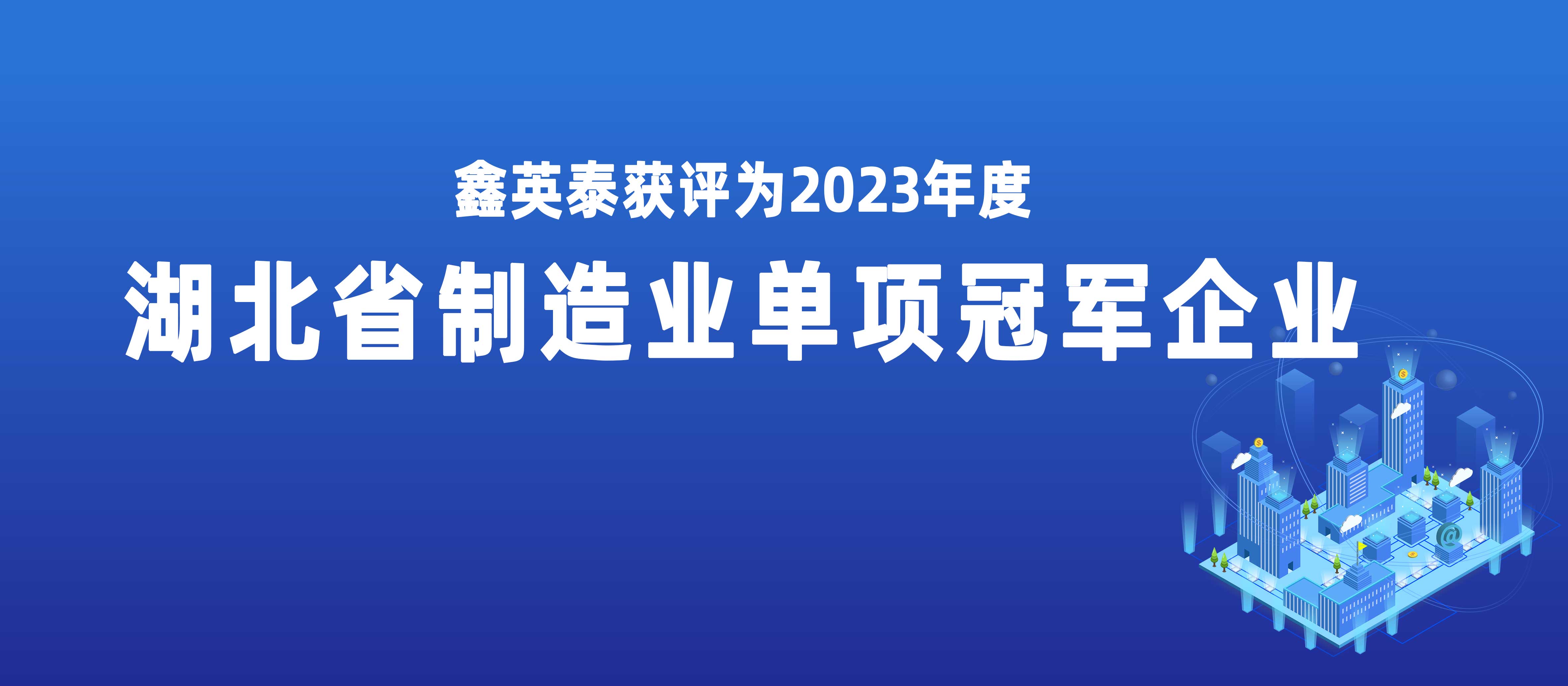 鑫英泰獲評2023年度湖北省制造業(yè)單項(xiàng)冠軍企業(yè)